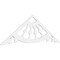 Ekena Millwork Pitch Wagon Wheel Architectural Grade PVC Gable Pediment, 72"W x 24"H x 1"P (8/12) GPP072X024X100WAG - alternate 1